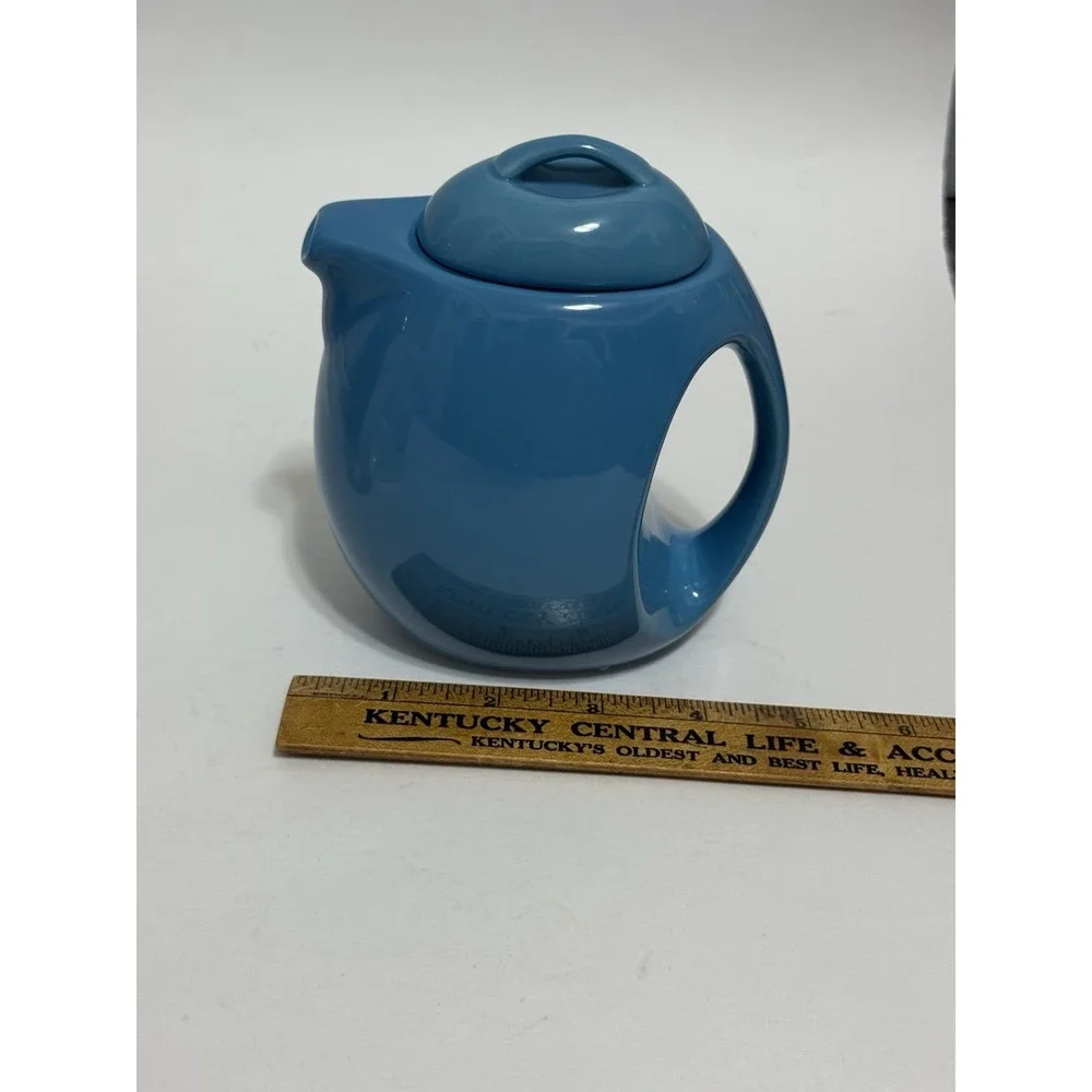Schylling Blue 12 Oz Ceramic Teapot with Lid Perfect Condition
